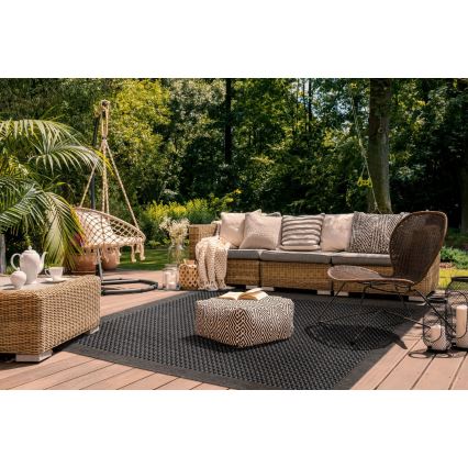 Vonkajší koberec EXPRESS NEW OUTDOOR 160x220 cm antracitový/hnedý