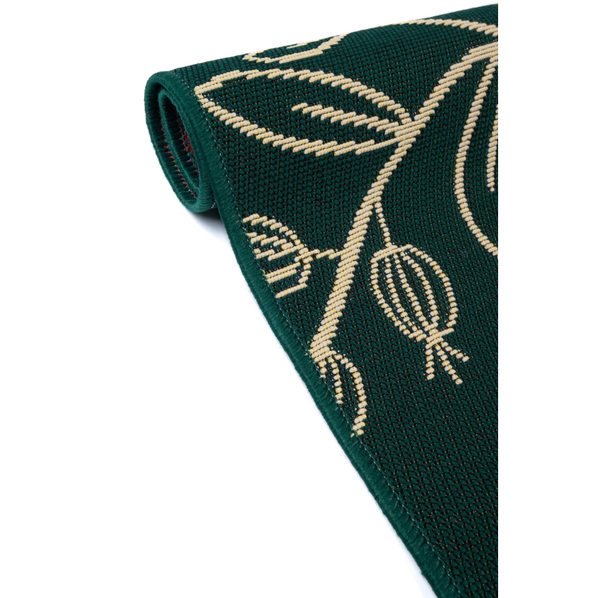 Vonkajší koberec JUNGLE 120x170 cm, zelený, s listovým vzorom