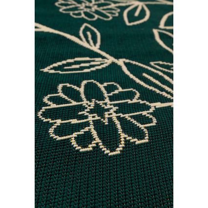 Vonkajší koberec JUNGLE 135 cm zelený/listový vzor