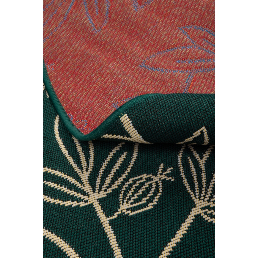 Vonkajší koberec JUNGLE 135 cm zelený/listový vzor