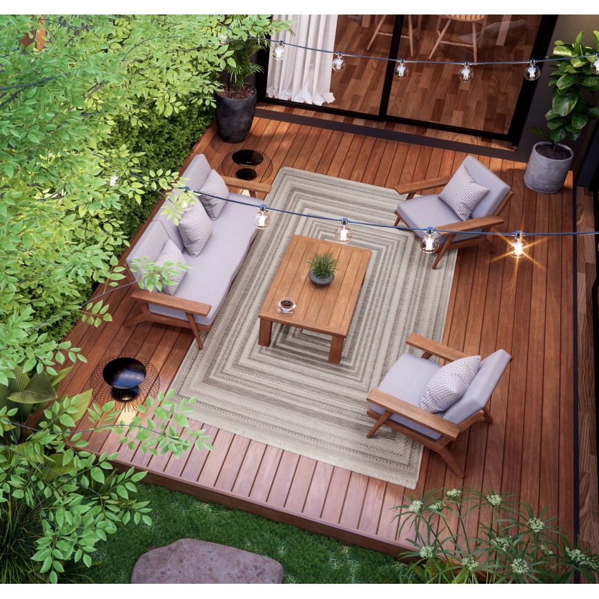 Vonkajší koberec ORIA 160x220 cm sivý