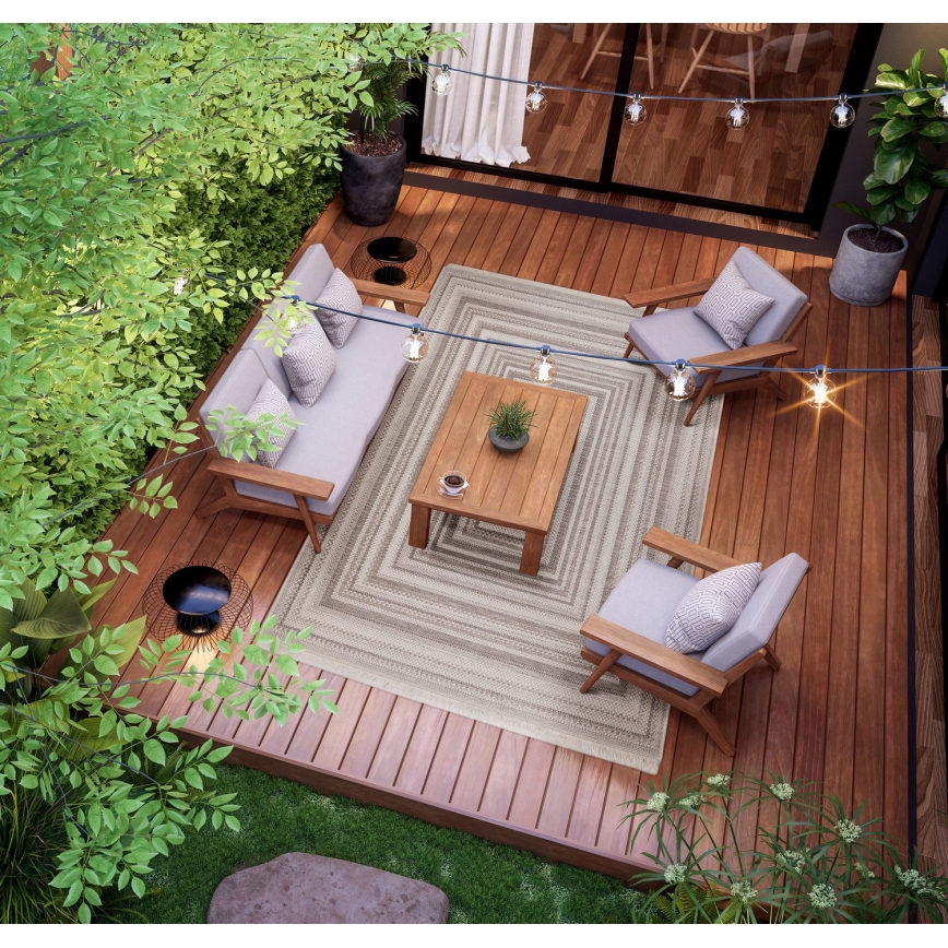 Vonkajší koberec ORIA 70x140 cm, sivý