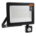Vonkajší LED reflektor s pohybovým a súmrakovým senzorom, 100 W, 230 V, 4500 K, IP65, čierny