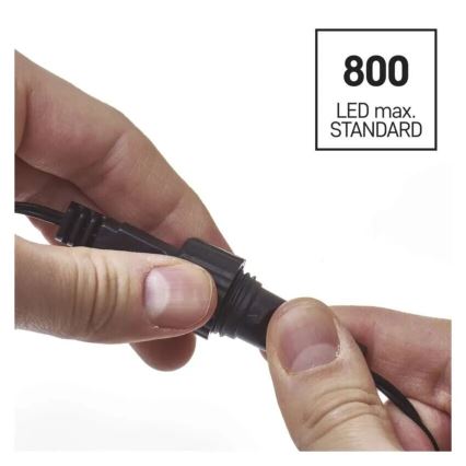 Vonkajší LED reťaz 100xLED/1x2m IP44 teplá biela