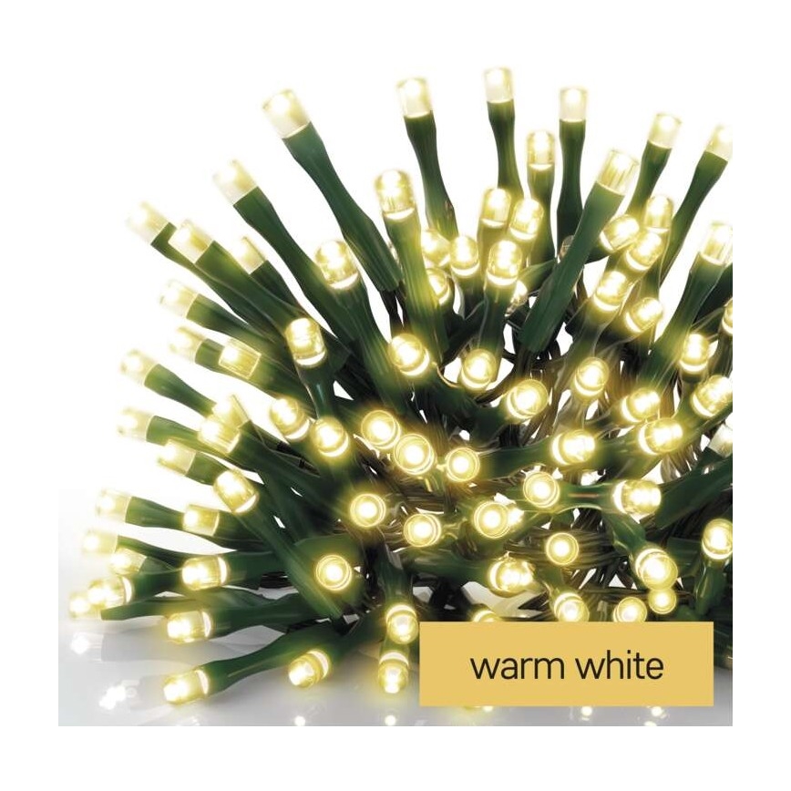 Vonkajší LED svetelný reťazec 120× LED / 8 režimov, 17 m, IP44, teplá biela