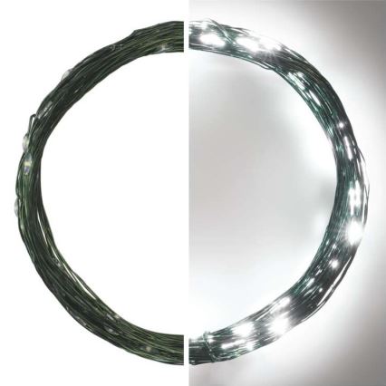 Vonkajší LED svetelný reťazec 75xLED/12,5m IP44 studená biela