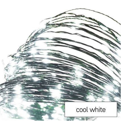 Vonkajší LED svetelný reťazec 75xLED/12,5m IP44 studená biela