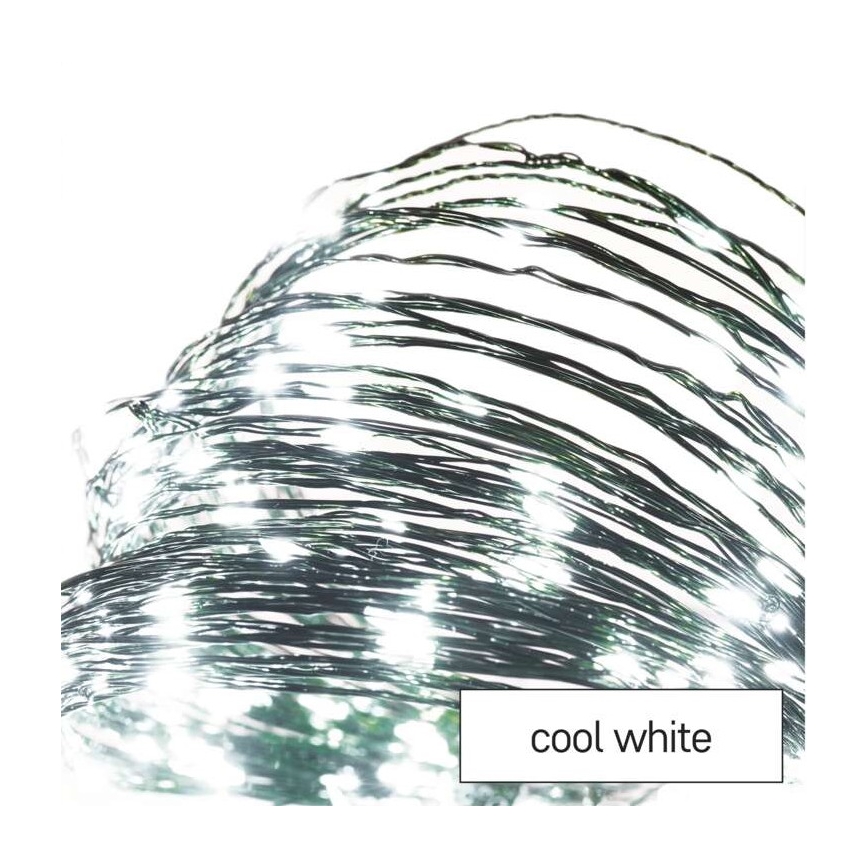 Vonkajší LED svetelný reťazec 75xLED/12,5m IP44 studená biela