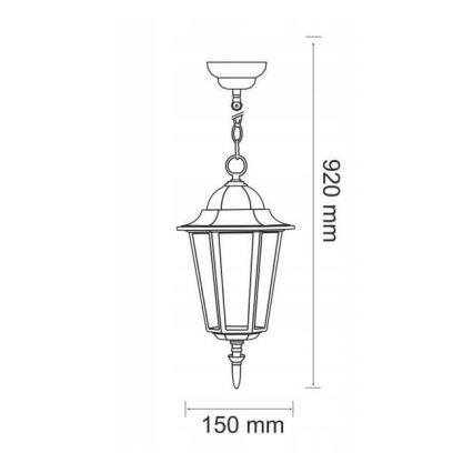 Vonkajší luster 1xE27/20W/230V IP43 čierna