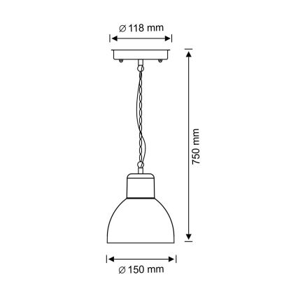 Vonkajší luster ARNE 1xE27/10W/230V IP44