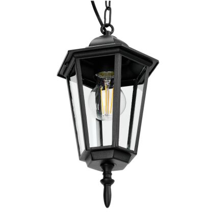Vonkajší luster na reťazi 1xE27/60W/230V čierna
