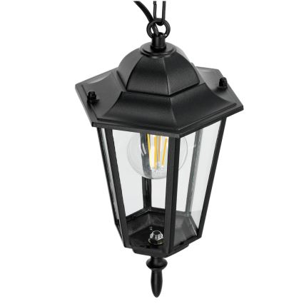Vonkajší luster na reťazi 1xE27/60W/230V čierna