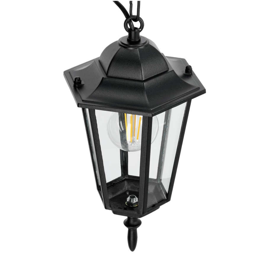 Vonkajší luster na reťazi 1xE27/60W/230V čierna