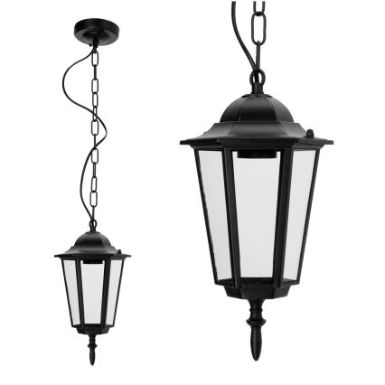 Vonkajší luster na reťazi 1xE27/60W/230V čierna