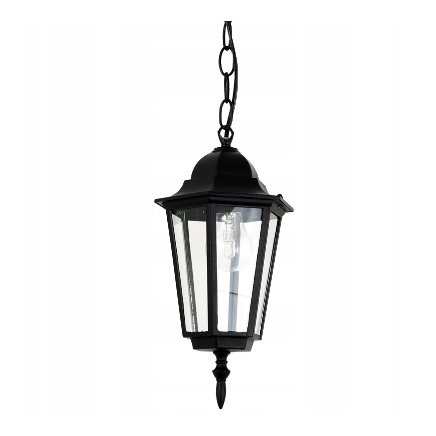 Vonkajší luster na reťazi 1xE27/60W/230V čierna