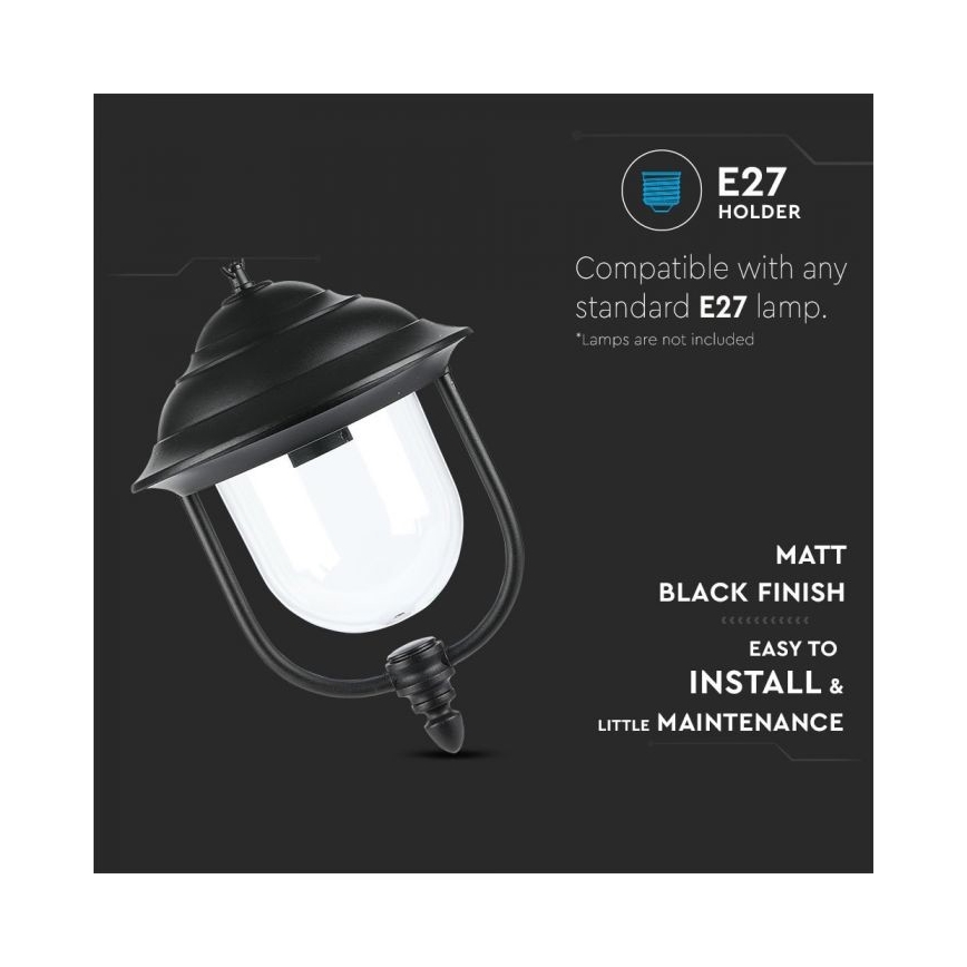 Vonkajší luster na reťazi 1xE27/60W/230V IP44 čierna