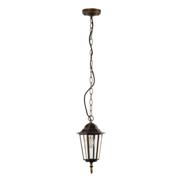 Vonkajší luster na reťazi ARRAIA 1xE27/15W/230V IP44 bronz patina