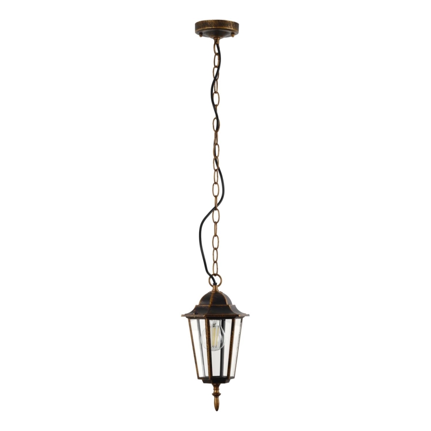 Vonkajší luster na reťazi ARRAIA 1xE27/15W/230V IP44 bronz patina