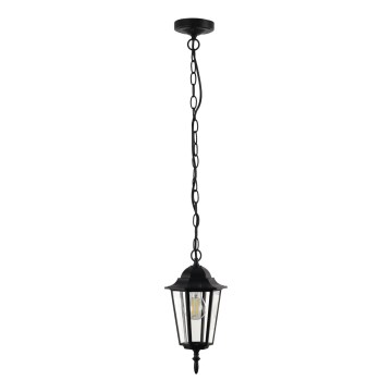 Vonkajší luster na reťazi ARRAIA 1xE27/15W/230V IP44 čierna