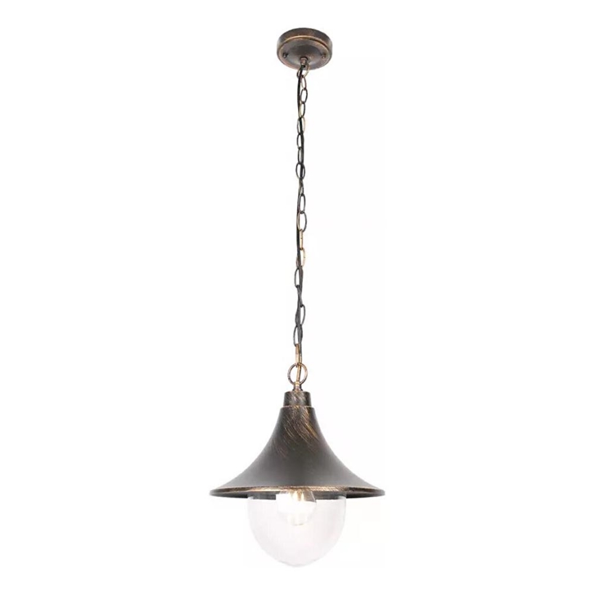 Vonkajší luster na reťazi TALEZ 1xE27/15W/230V IP44 bronz patina