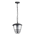 Vonkajší luster na reťazi TEVIO 1xE27/60W/230V IP54 čierna