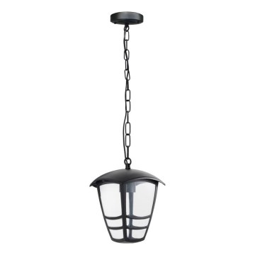 Vonkajší luster na reťazi TEVIO 1xE27/60W/230V IP54 čierna