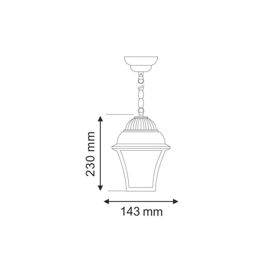 Vonkajší luster PARIS 2 1xE27/60W 230V