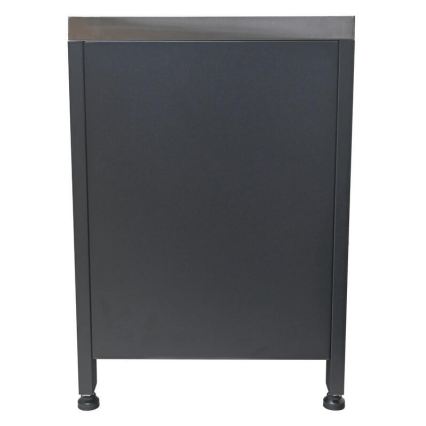Vonkajší modul – skrinka pod gril 80x47x69 cm, čierna/nerezová oceľ