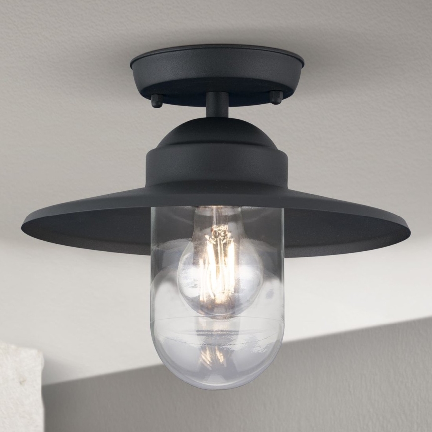 Vonkajší prisadený luster EDWARD 1xE27/60W/230V IP44 čierna