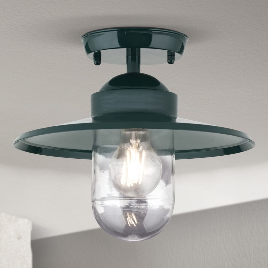 Vonkajší prisadený luster EDWARD 1xE27/60W/230V IP44 zelená