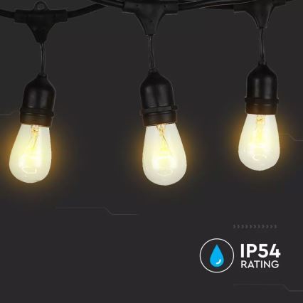 Vonkajší reťazec STRING 15m 15xE27/25W/230V IP54