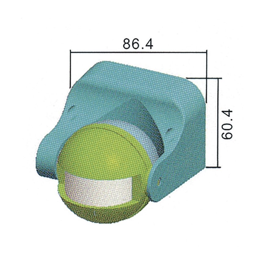 Vonkajší senzor pohybu PIR B 180° 1200W/230V IP44 biela