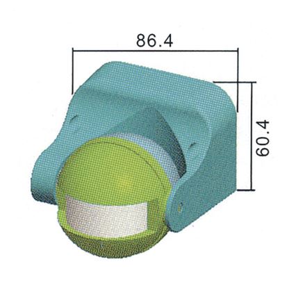 Vonkajší senzor pohybu PIR B 180° 1200W/230V IP44 čierna