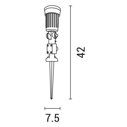 Vonkajšia lampa 1xE27/15W/230V IP44 čierna