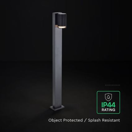 Vonkajšia lampa 1xGU10/10W/230V IP44 80 cm čierna