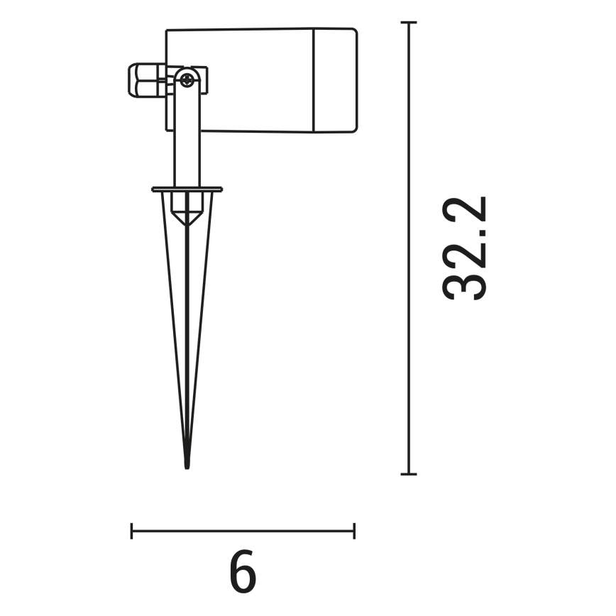 Vonkajšia lampa 1xGU10/5W/230V IP65 biela