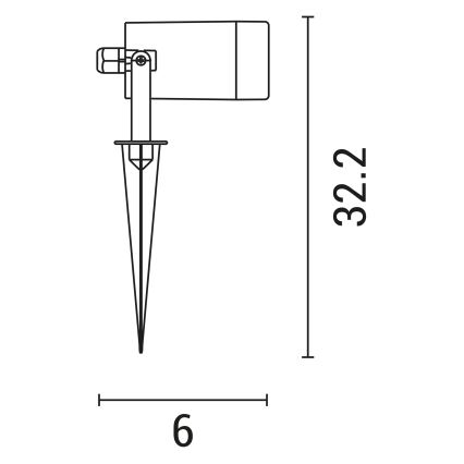 Vonkajšia lampa 1xGU10/5W/230V IP65 čierna