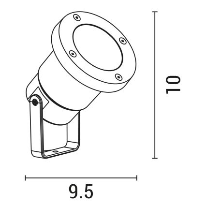 Vonkajšia lampa 1xGU10/5W/230V IP65 šedá