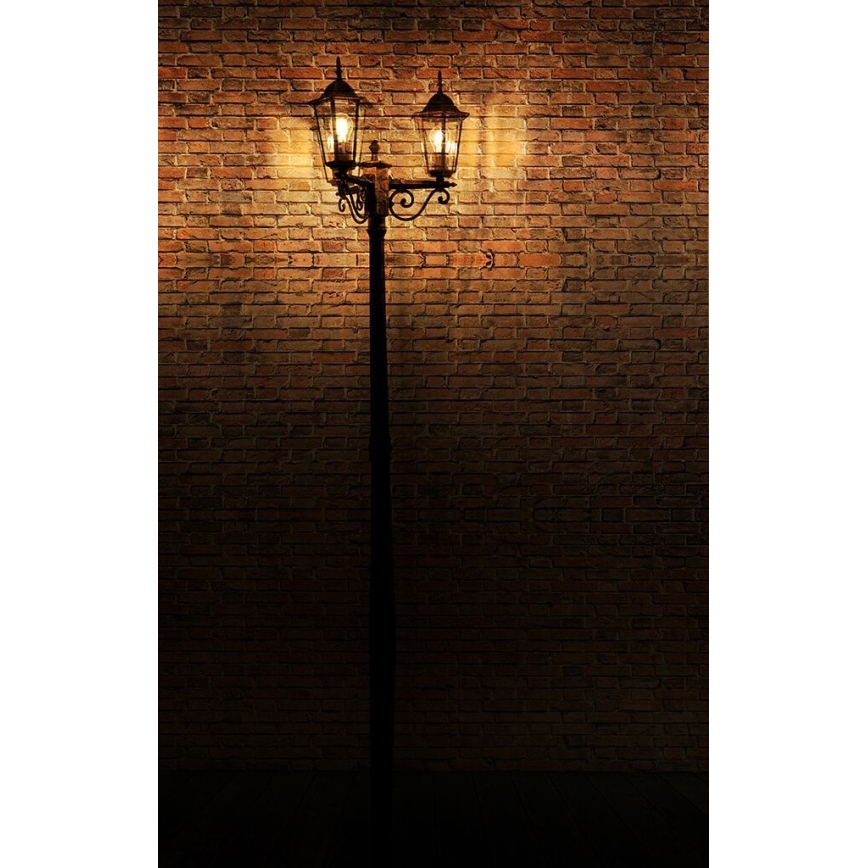 Vonkajšia lampa 3xE27/20W/230V IP43 2,58 m čierna