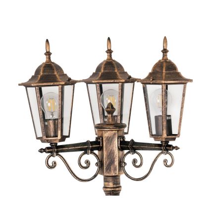 Vonkajšia lampa 3xE27/20W/230V IP43 2,58 m patina