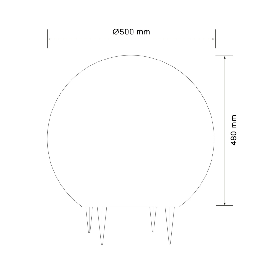 Vonkajšia lampa ARGENTO 1xE27/15W/230V pr. 50 cm IP65 šedá