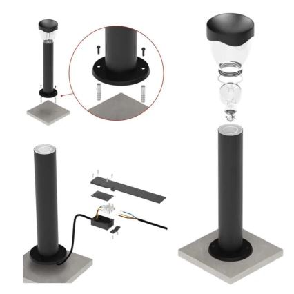 Vonkajšia lampa ARTEO 1xE27/15W/230V IP44 80 cm