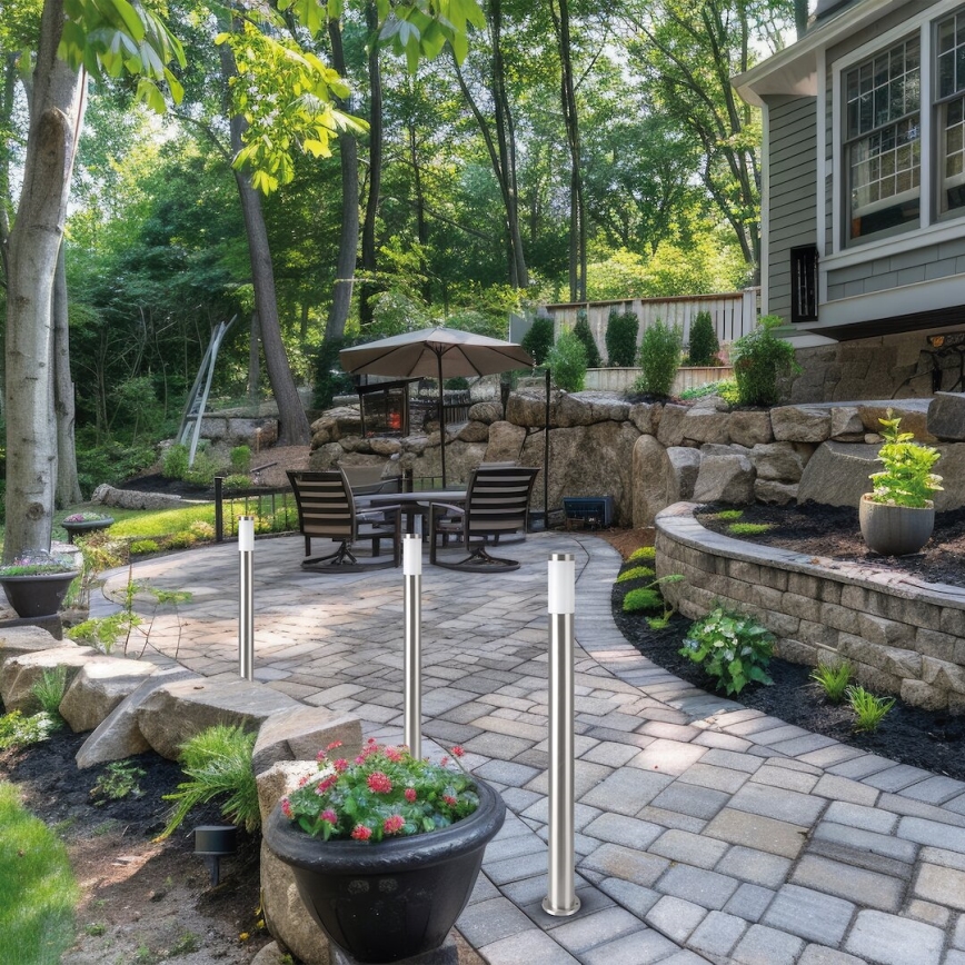 Vonkajšia lampa BROOKLYN 1xE27/60W/230V 45 cm IP44 matný chróm