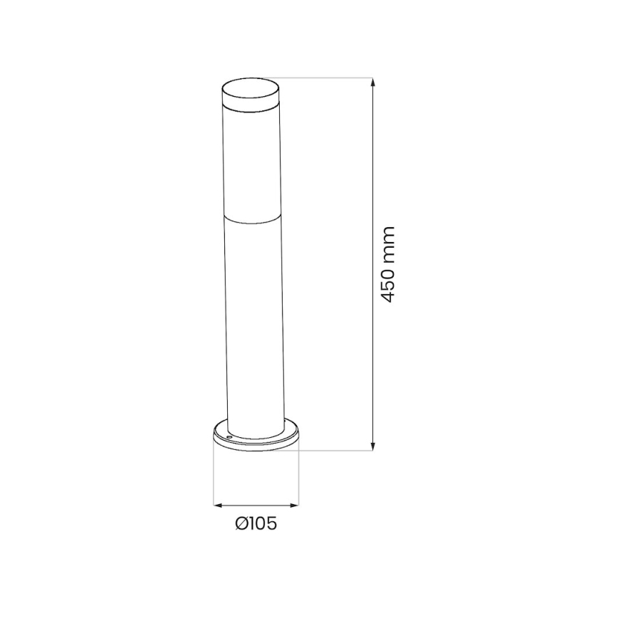 Vonkajšia lampa BROOKLYN 1xE27/60W/230V 45 cm IP44 matný chróm