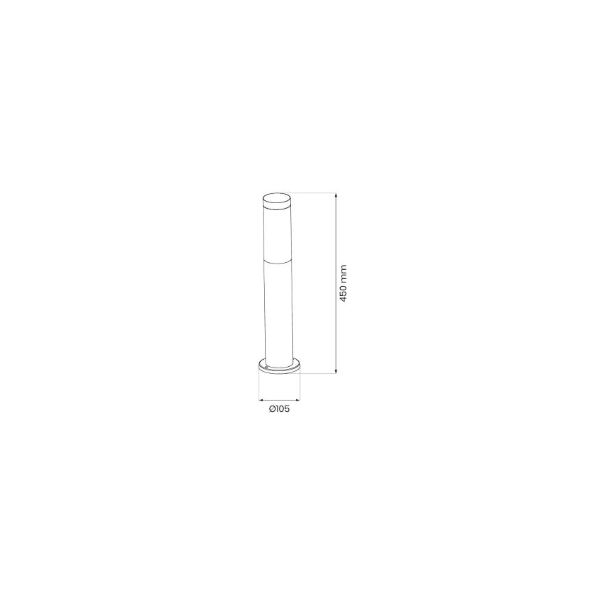 Vonkajšia lampa BROOKLYN 1xE27/60W/230V 45 cm IP44 matný chróm