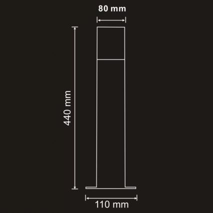 Vonkajšia lampa DALLAS 1xE27/12W/230V IP44 44 cm antracit