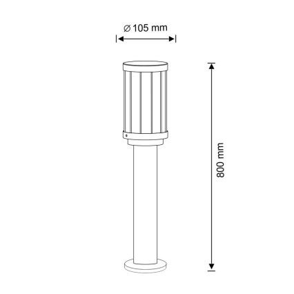 Vonkajšia lampa FIORD 1xE27/10W/230V IP44