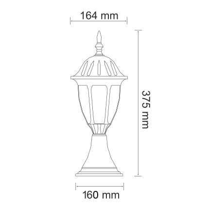 Vonkajšia lampa FLORENCJA 1xE27/20W/230V IP43