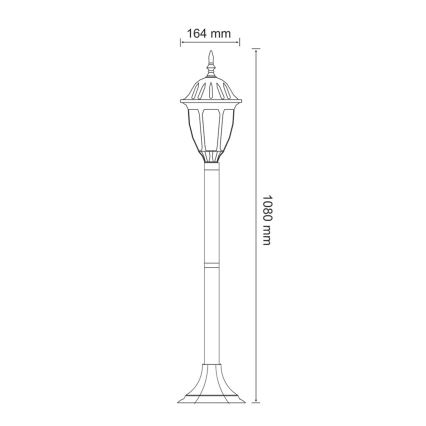 Vonkajšia lampa FLORENCJA 1xE27/20W/230V IP43