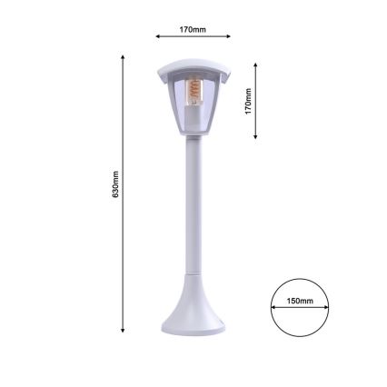 Vonkajšia lampa FOX 1xE27/40W/230V IP44 biela